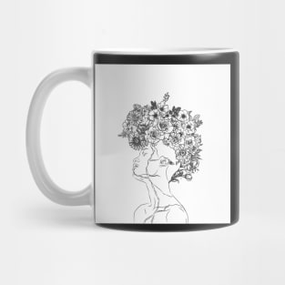 Broken Machine Lady with Flowers Mug